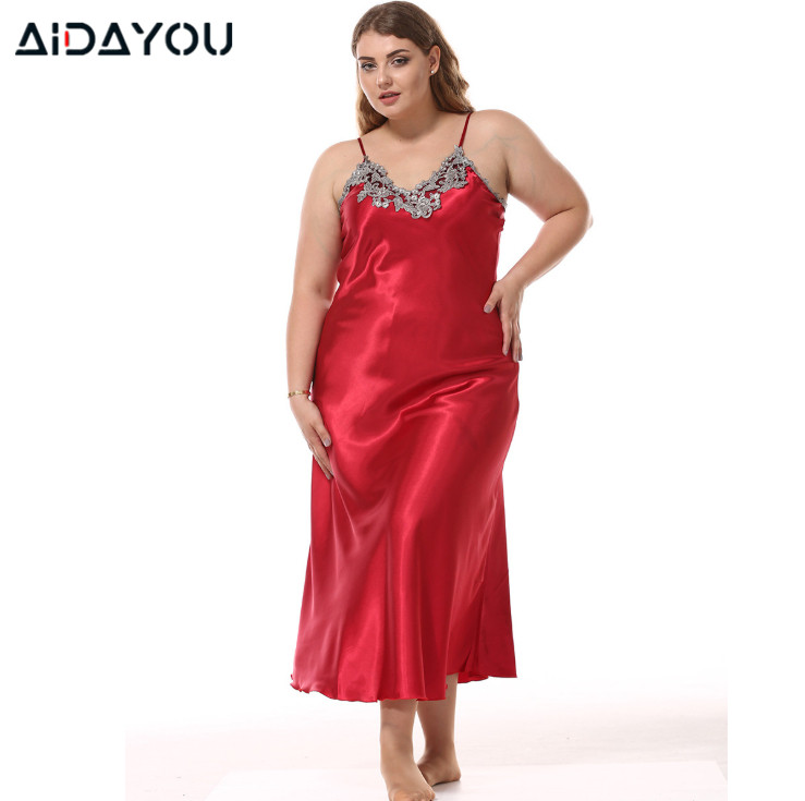 

Womens Plus Size Sexy Sleepwear Negligee Sling Nightshirt Night Slips Suspenders Lace Chemise Nightgown Lingerie Silk ouc390, Black