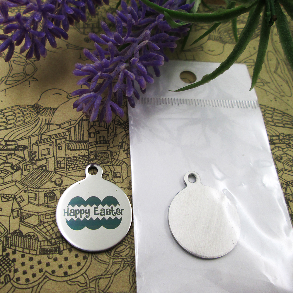 

40pcs--"happy Easter version-5"stainless steel charms more style for choosing DIY Charms pendants for necklace