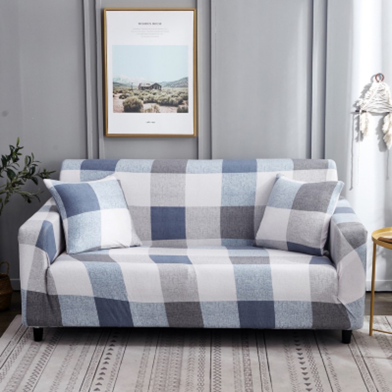 

Simple Line Style Stretch Sofa Cover Cotton Elastic All-inclusive Armchair Corner Sofa Covers for Living Room Home Decoration