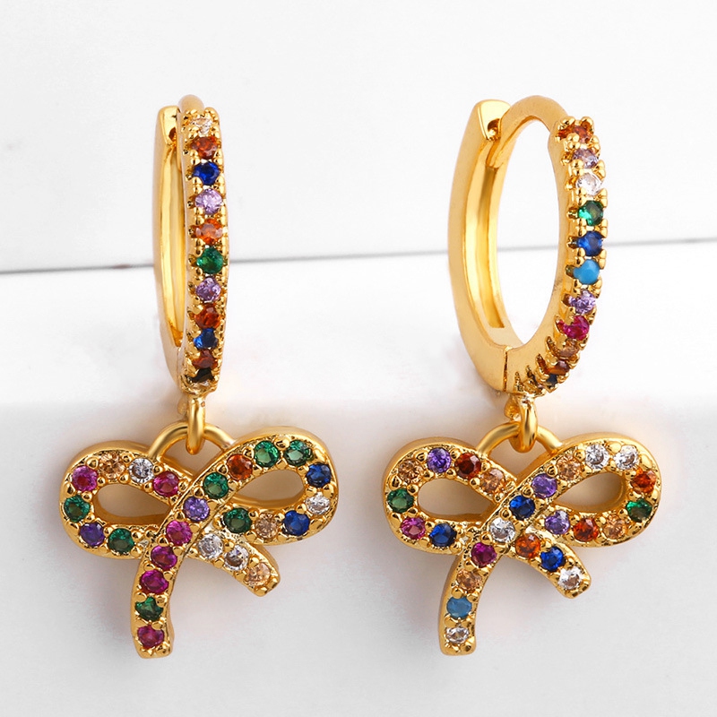 

Drop Earrings Women's Temperament Simple Zircon Earrings