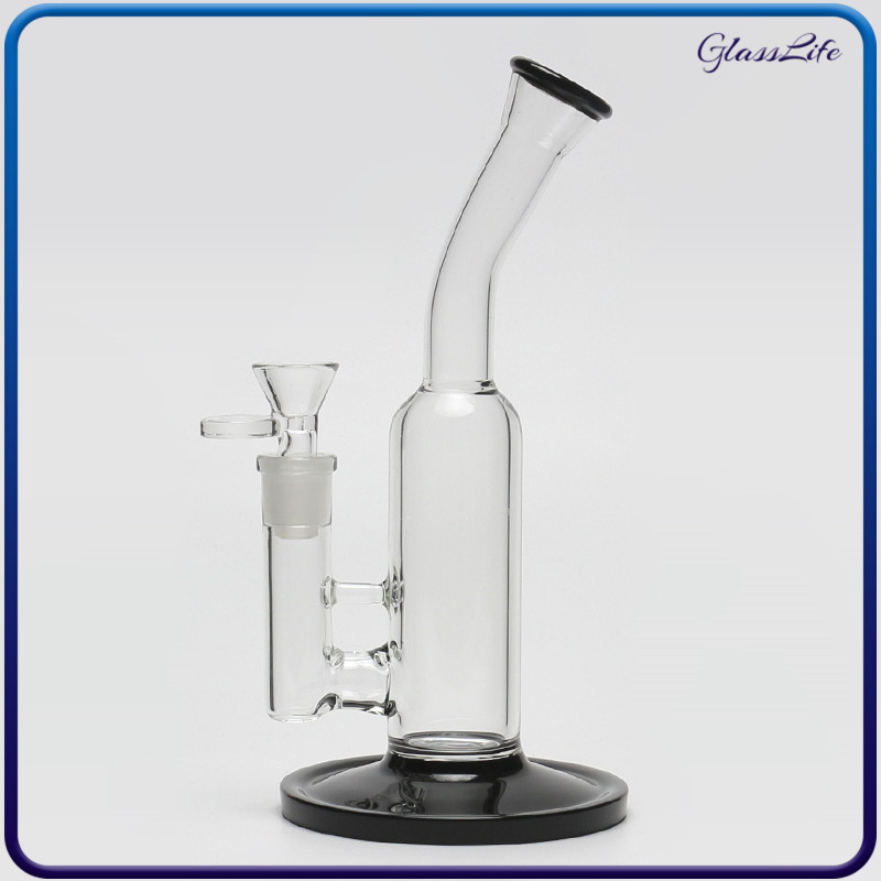 

8.7 inches black glass bong water pipe hookahs smoking dab oil rig burner no perc bubbler accessories dabber tool kit