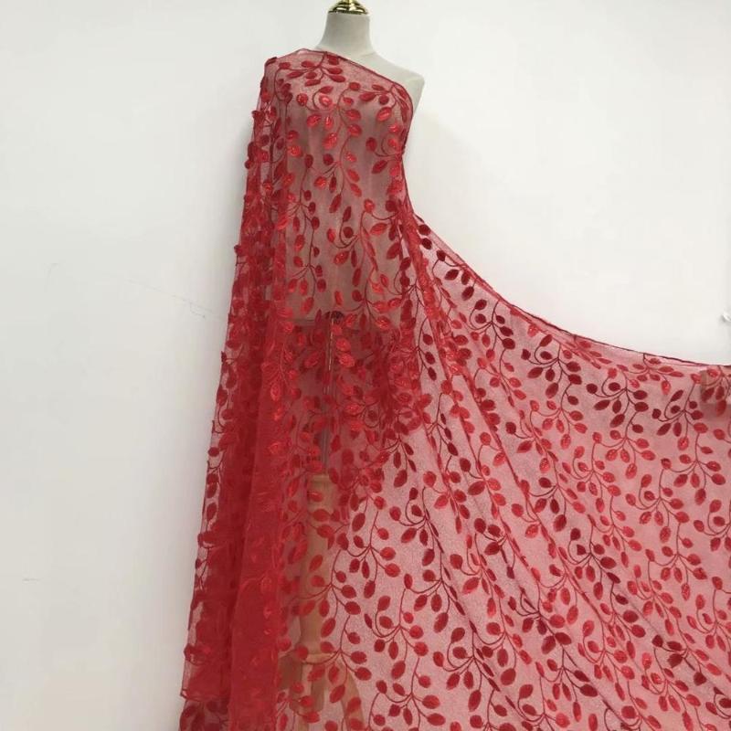 

High-end fashiona African lace fabric 2020 High Quality Embroidered Sequin Lace french Tulle Fabric for nigeria party dress