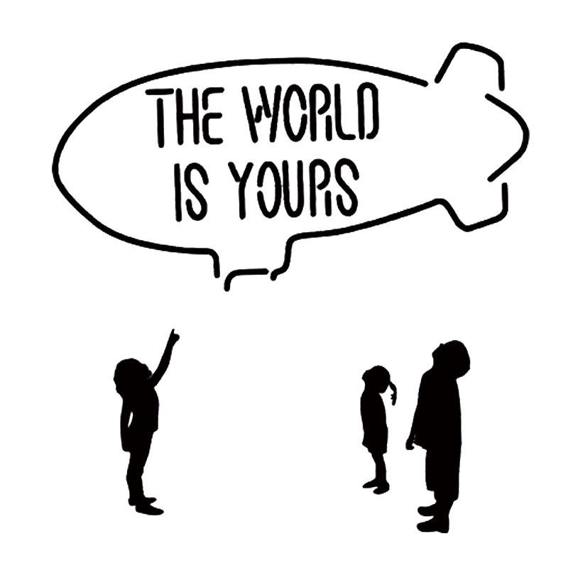 

16*15.6cm THE WORLD IS YOURS Car Sticker Funny Car Window Bumper Novelty JDM Drift Vinyl Decal Sticker, Color