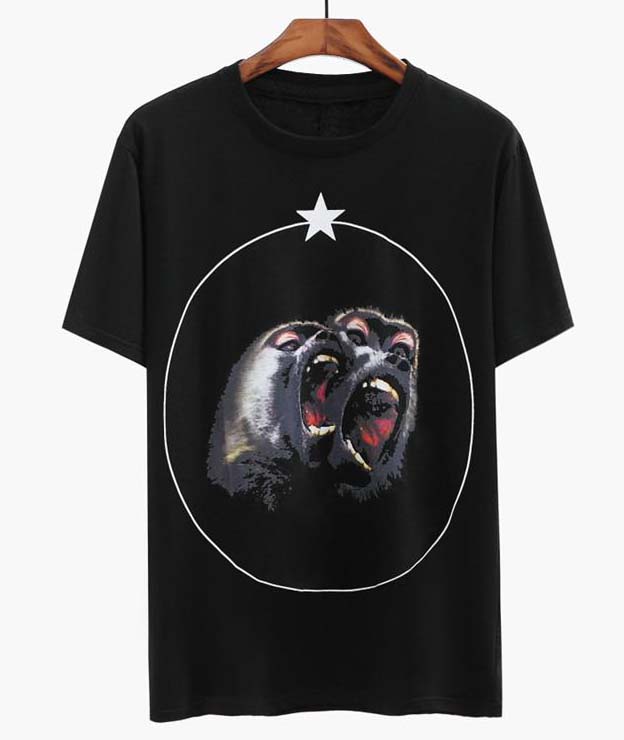 Luxe Mens Designer T-shirt Roar Orangutan singe Cercle étoile à manches courtes T-shirt d'été Femmes unisexe T Taille S-XL