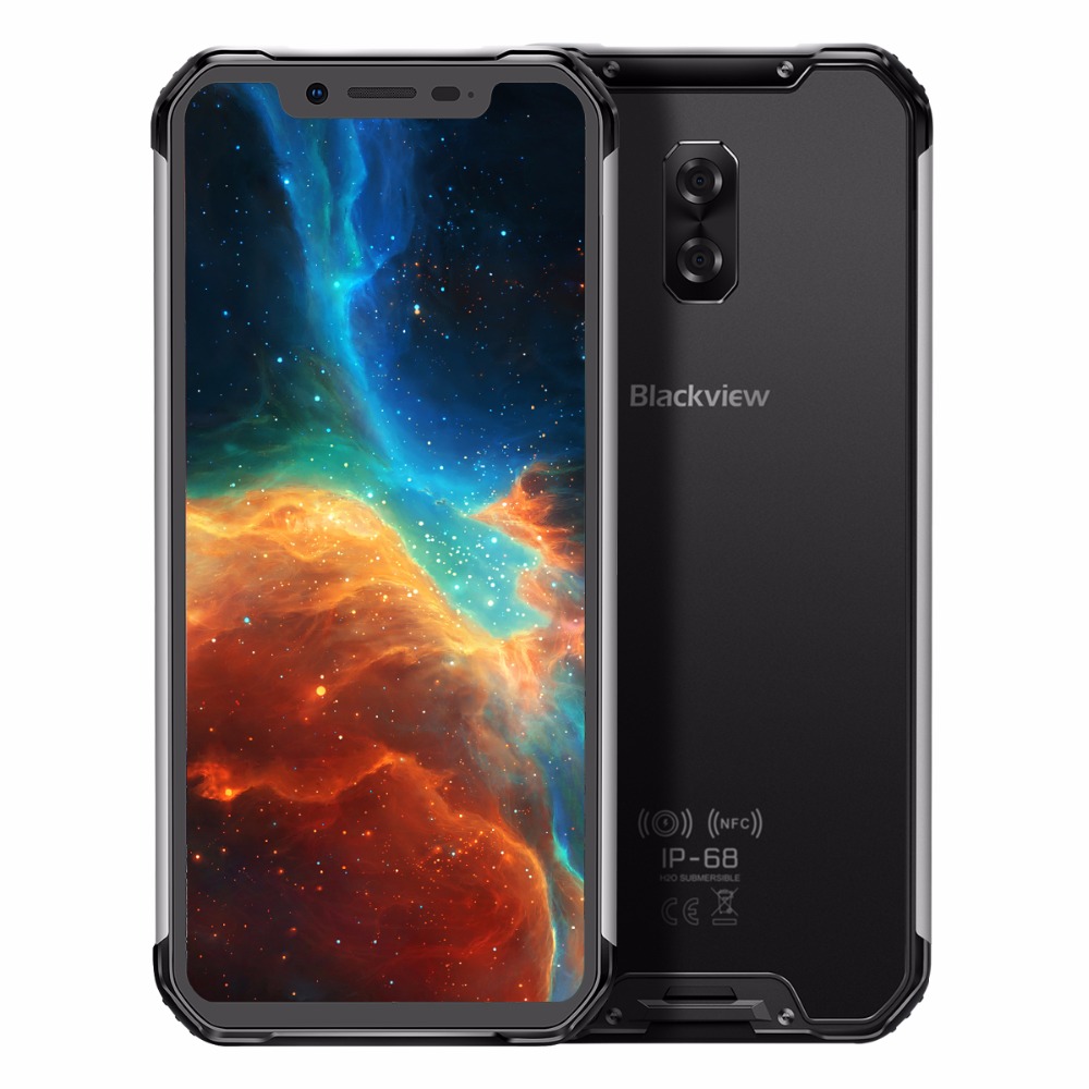 

2020 New Blackview BV9600 Waterproof Android 9.0 4GB+64GB Mobile Phone Helio P70 6.21" 19:9 AMOLED 5580mAh Rugged 4G Smartphone, Gray