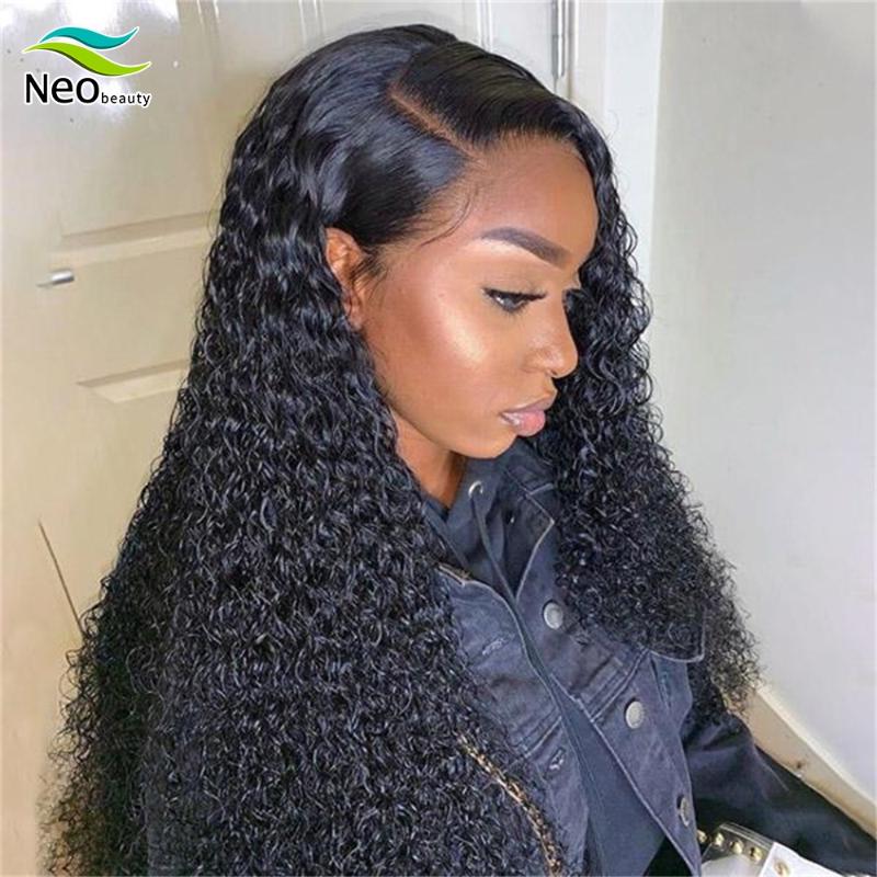

13*4 Jerry Curly Lace Front Human Hair Wigs With Baby Hair Brazilian Remy Human Wig For Black Women Pre-Plucked Wig, As pic