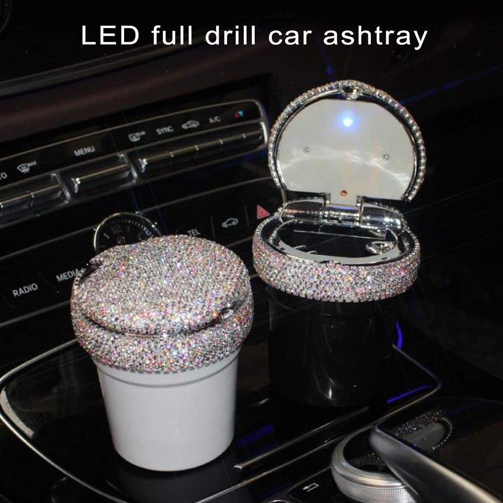 

Car ashtray Diamond Crystal Car Steering Wheel Covers Rhinestone Ashtray Tissue Box Interior Decor Accessories