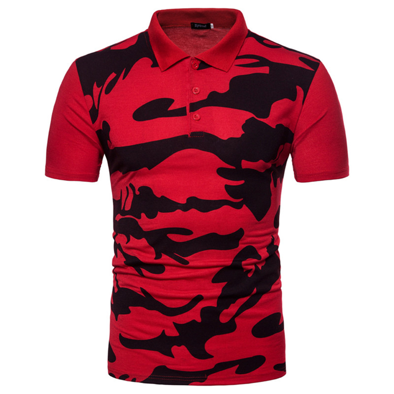 États-Unis UE fan militaire Camo Polos T-shirts manches courtes hommes courageux été armée d'impression camouflage casual tricot de coton vert Bo