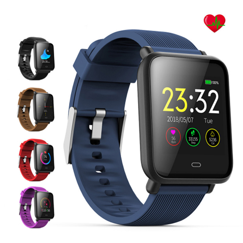 

Good Q9 Blood Pressure Heart Rate Monitor Smart Watch Wristband IP67 Waterproof Sport Fitness Trakcer Watch Men Women Smartwatch