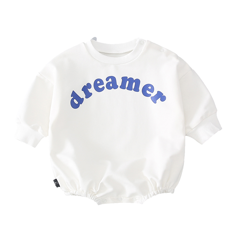 

Newborn Baby Girls Bodysuits Baby Clothes Letter Print Boys Cotton Bodysuit Jumpsuit Infant Summer Playsuit One Piece Outfit, White