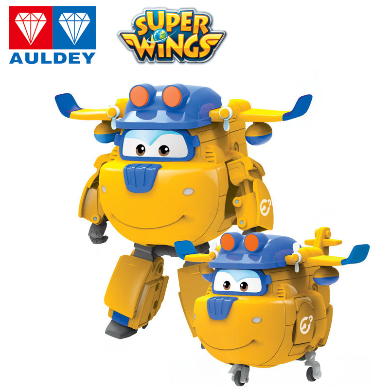 

AULDEY Transforming Robot Super Wings Donnie In Built Dizzy Kim Bello Astra Action Figures Kids Designer Brand Toys Desform Kids Gifts