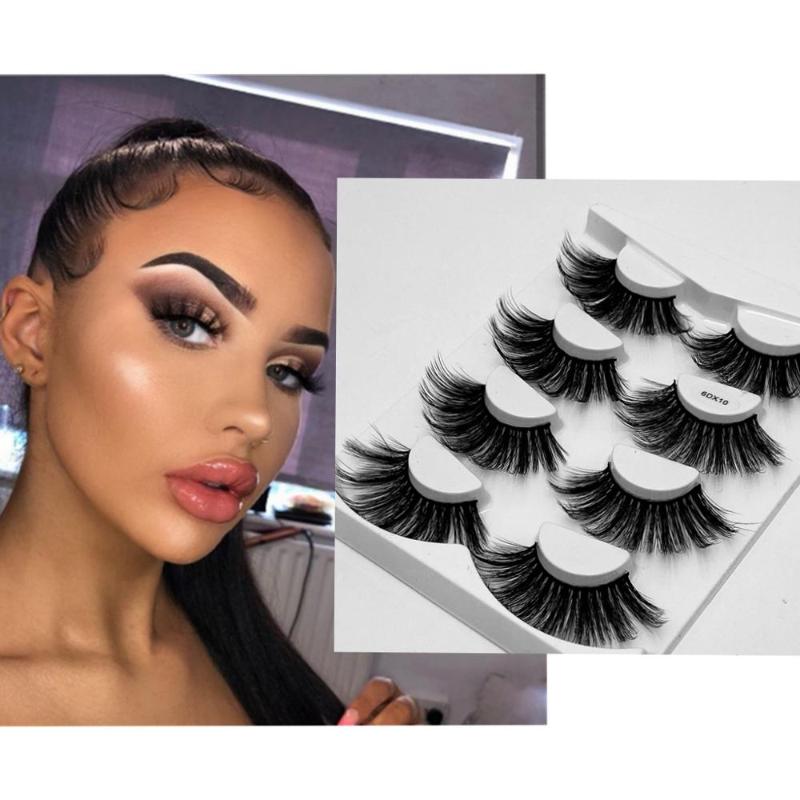 

1/2/4 Pairs 25MM False Eyelashes Soft Mink Hair Lashes Extension Fluffy Thick Long Wispy Lash Handmade Eye Makeup Tool