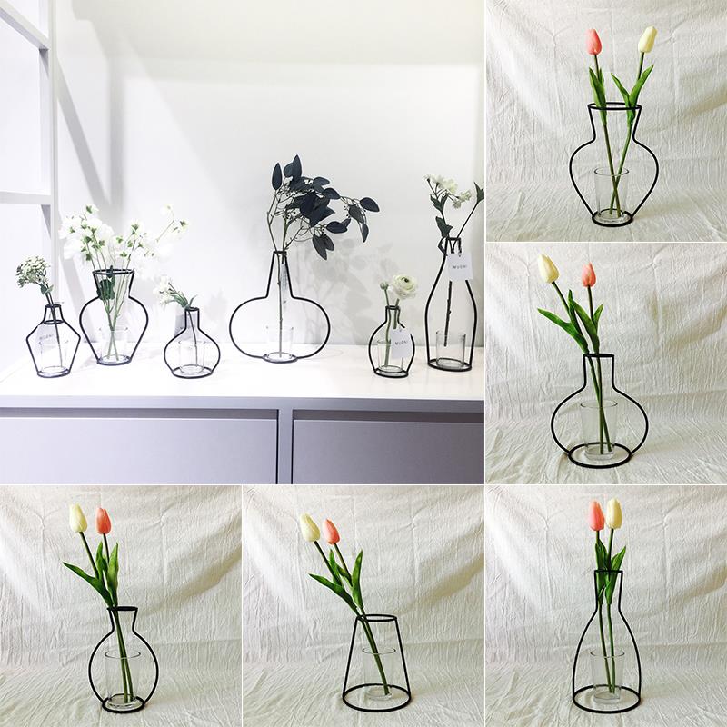 

SOLEDI 3 Flower Vase Shelving Drie Iron Flower Pot Creative Garden 4 Decor Decals Brief, Cup