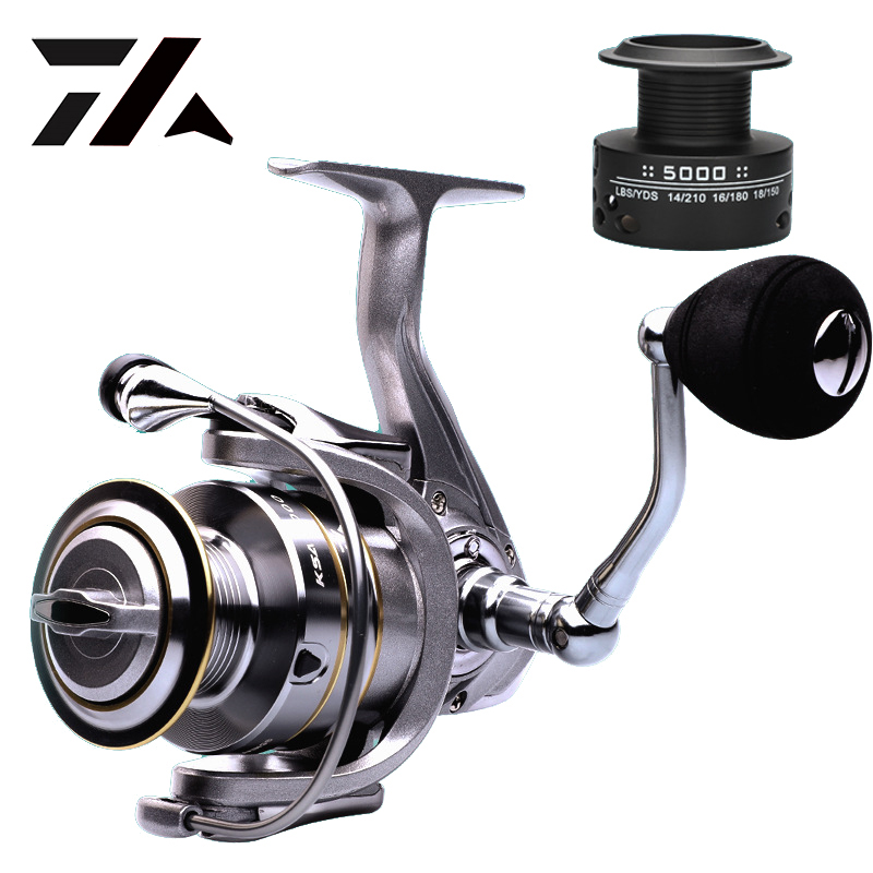 

2019 New High Quality 14+1 BB Double Spool Fishing Reel 5.5:1 Gear Ratio High Speed Spinning Reel Carp Fishing Reels For Saltwater outdoor