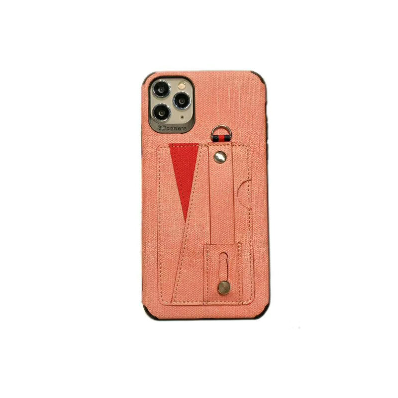 

Fashionable cloth hand strap with protective phone case for iPhone 11 11Pro max 7 7plus 8 8plus X XS MAX simple card phone case, Blue