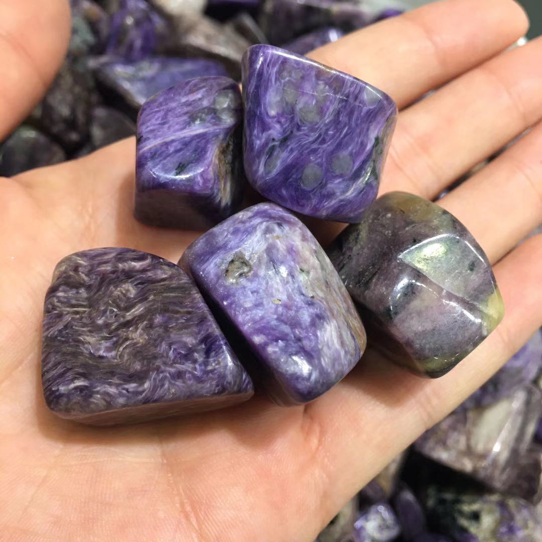 

50g Natural Charoite tumbled stone quartz crystal healing meditation rough mineral polished stone for home decoration