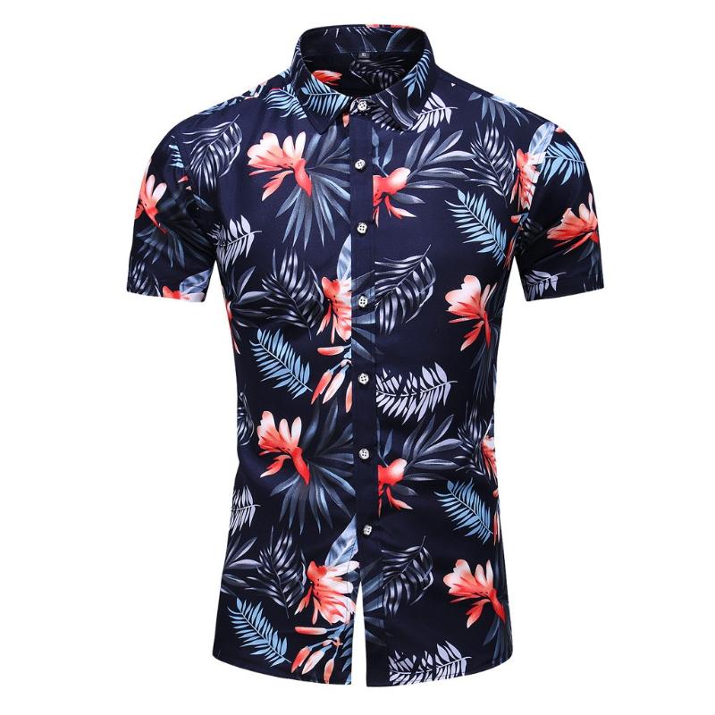 

Summer Holiday Vacation Fashion Plus Size -7Xl Man'S Summer Blouses 2020 Hot Sales With Free Shipping Hawaiian Shirt Z0309, Blue