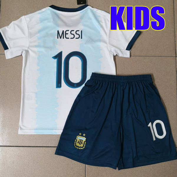 AFA Argentina Messi #10 Home Football Soccer Kids Jersey Short Socks Set Youth Sizes