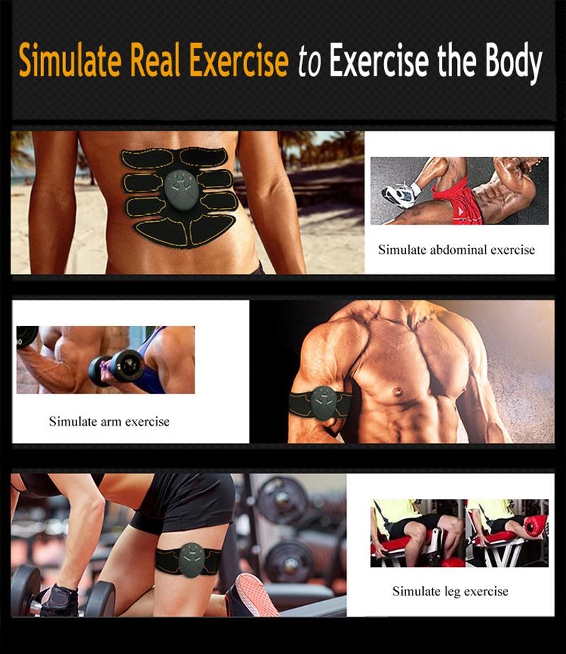 Smart EMS Electric Pulse Treatment Fitness Massager Abdominal Muscle