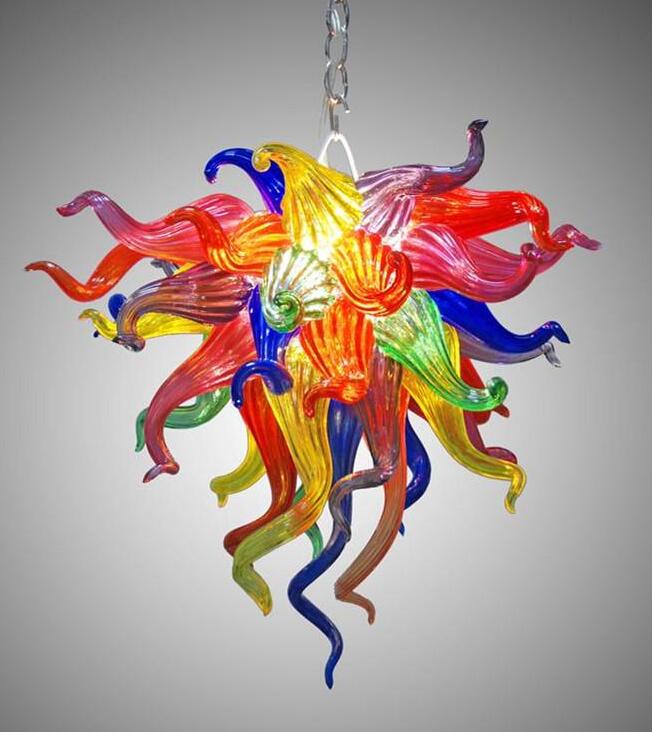 

Italian Murano Glass Pendant Colorful Cheap Small Chandelier Lighting Living Room Wholesale LED Hand Blown Glass Art Chandelier Lighting