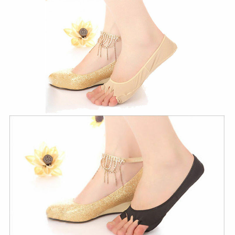 

1pair Feet Heel Ankle Wrap Cushion Plantar Fasciitis Arch Support Pain Relief Sock Slippers, Black