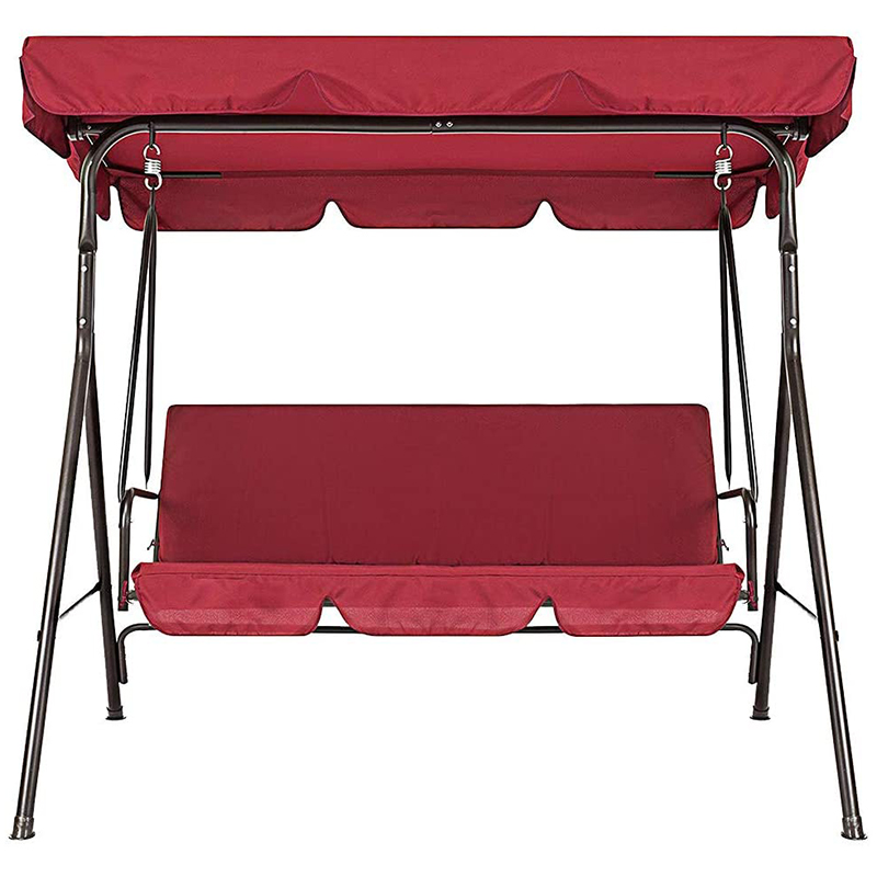 

Terrace Swing Chair 2 Pieces / Set Universal Garden Chair Dustproof 3-Seater Outdoor Cover (Red)