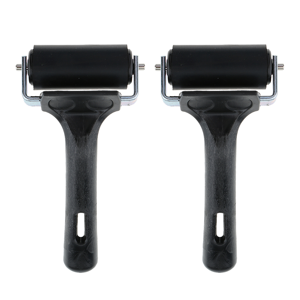 

2 pieces rubber blocks printing brayer roller brush for art crafts tool 6cm