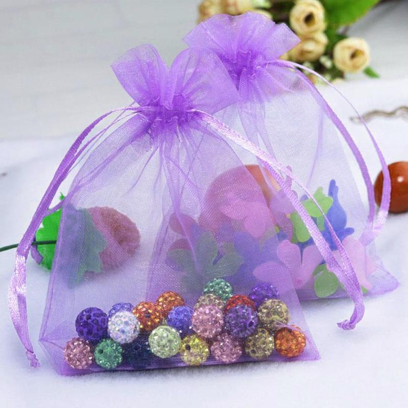 

100pcs Beam Storage Bag Drawstring Bunch Yarn With Gift Candy Party Wedding Storage Bag Organizer Jewelry Gift