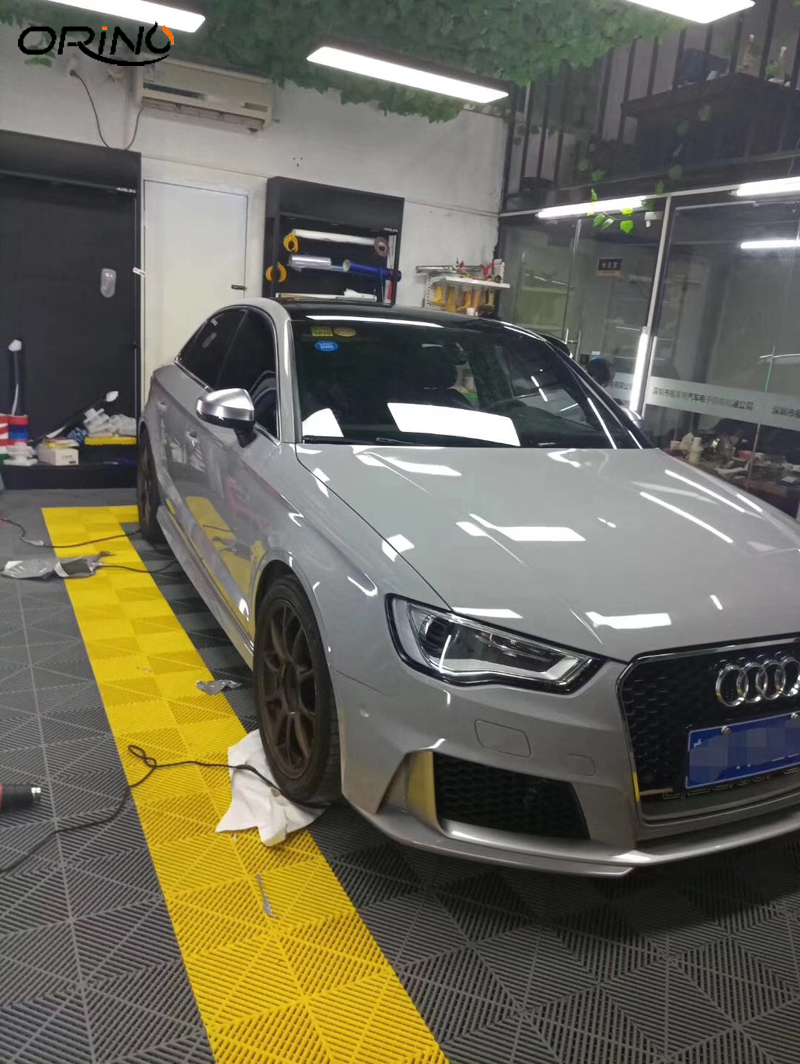 

Ultra Gloss Crystal Nardo Gray Vinyl Wrap Glossy Car Sticker Film Wrapping With Air Release Foil Covering Size:1.52x20M/Roll 5x67ft