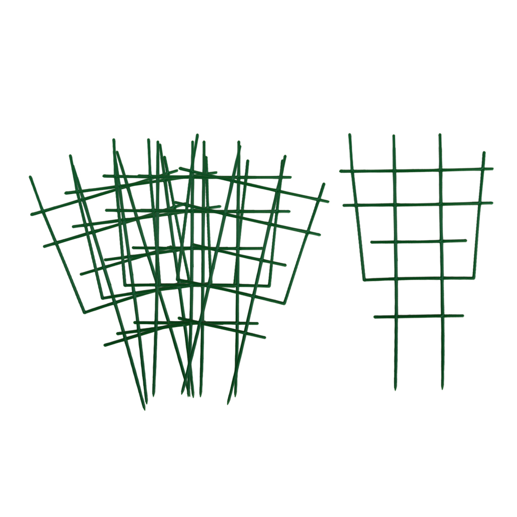 

18Pcs Plant Support Stakes,Climbing Trellis Mini Garden Support Rack Superimposed Plant Support Grid Garden Growth Cage DIY