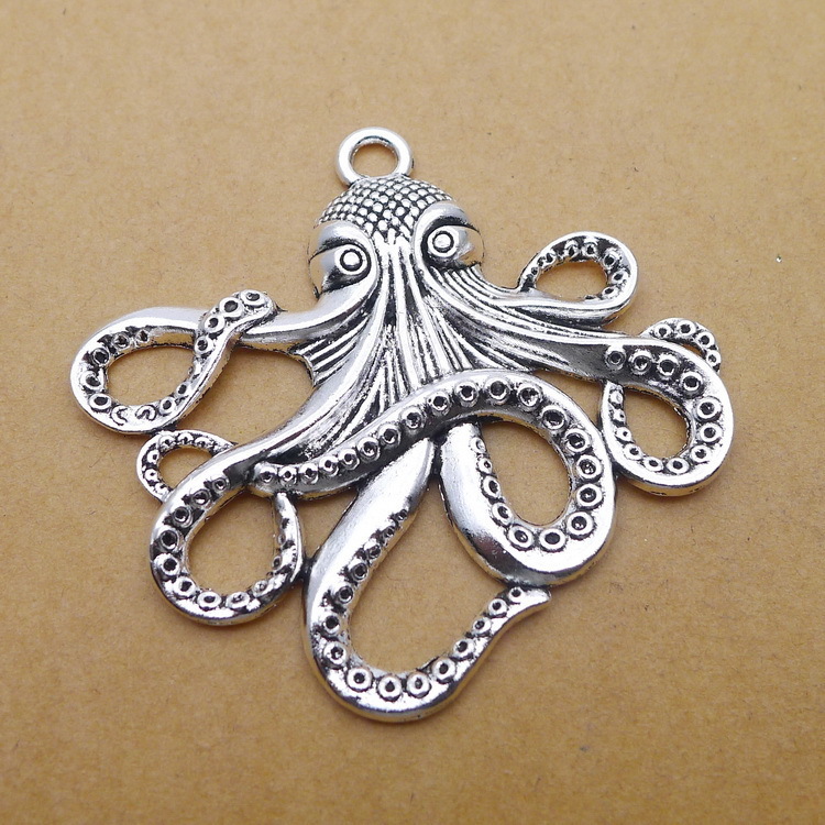 

B7359 54*57mm Octopus Ancient Silver Combine Gold Product Parts 20 Individual / Package 12 g