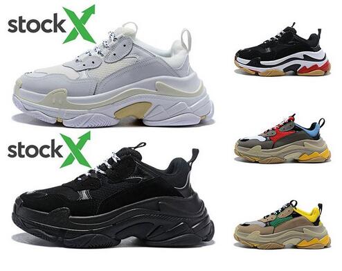 Fashion Designer Paris 17FW Triple-S 2018 Triple S Sneakers Desi Luxury Dad Shoes for Men's Women Beige Black Casual Triple S Shoes 36-45