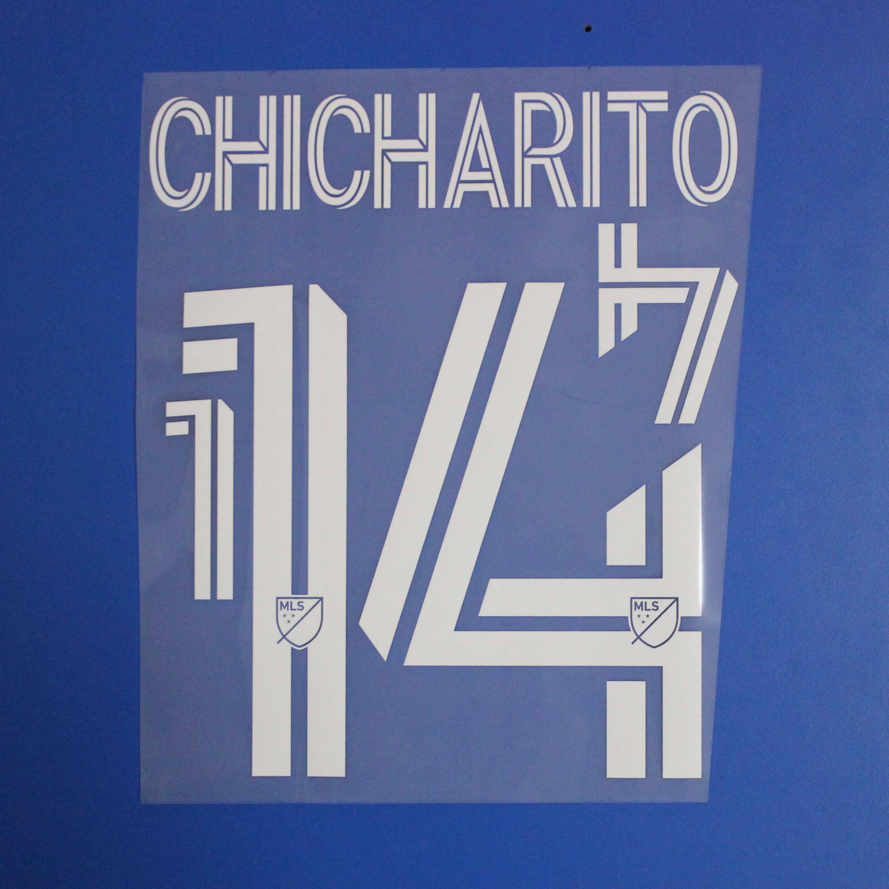 

2020-21 Major league LA Galaxy soccer Nameset Customize Name A-Z Number 0-9 Print Football Player font CHICHARITO nameset, Black
