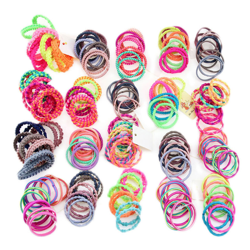 

10pcs/set Mixed Styles Kids Mini Hair rubber bands Headwear Elastic Girl Rope Hairbands Children Fashion Hair Accessories