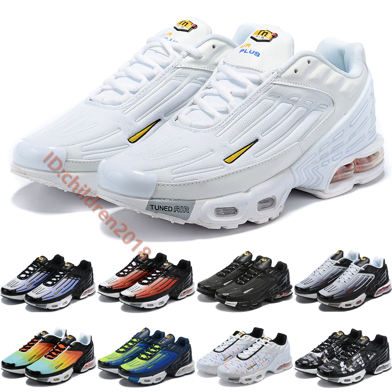 

Air Cushion Plus 3 TN Tuned Running Shoes For Men 2020 Brand Triple White Black Pimento Hyper Blue Parachute Mens Sneakers Size 40-45