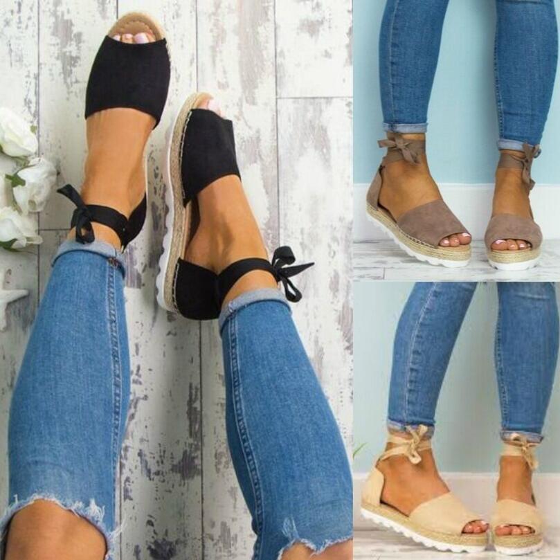 

Hot Sale-Fashion Low Heels Sandals For Flats Sandals Shoes Soft Bottom Casual Shoes 35-43 free shipping