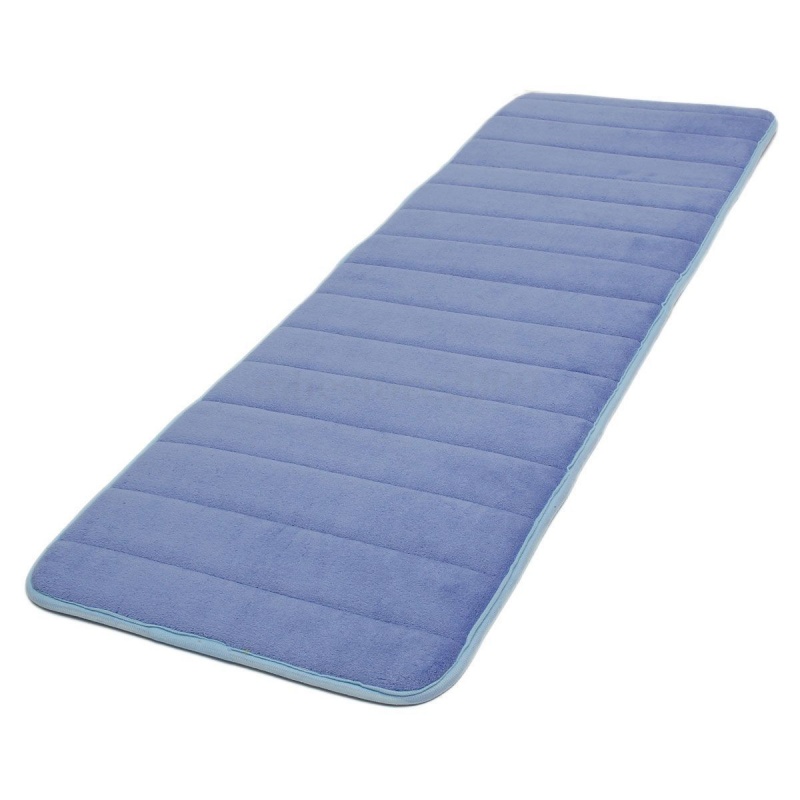 

120x40cm Absorbent Nonslip Memory Foam Kitchen Bedroom Door Floor Mat Rug Carpet Dark blue