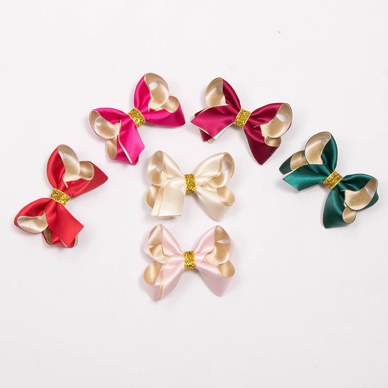 

30pcs/6C Fashion Grosgrain Bow Hairpins Deluxe Satin Ribbon Bowknot Barrettes Princess Headwear Boutique Hair Accessories for Girls, Multi-color