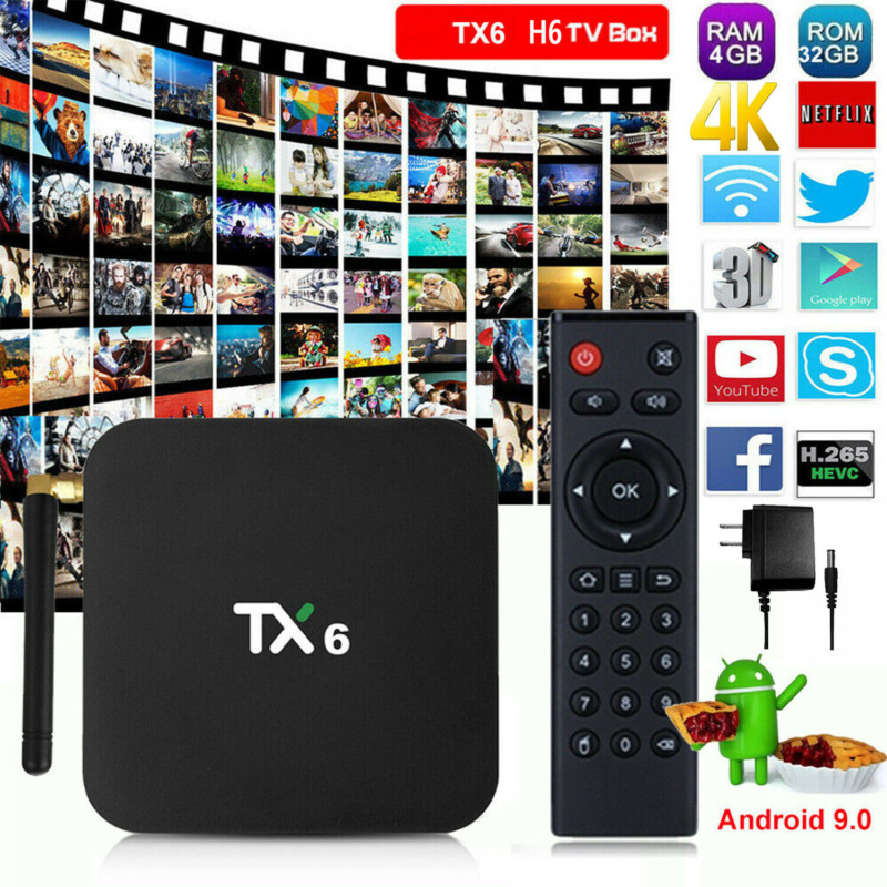 TX6 4GB + 64GB TV Box Tanix Ultra HD Blutooth BT5.0 Wifi 2.4GHz + 5.8GHz 6K H.26-image-520340639