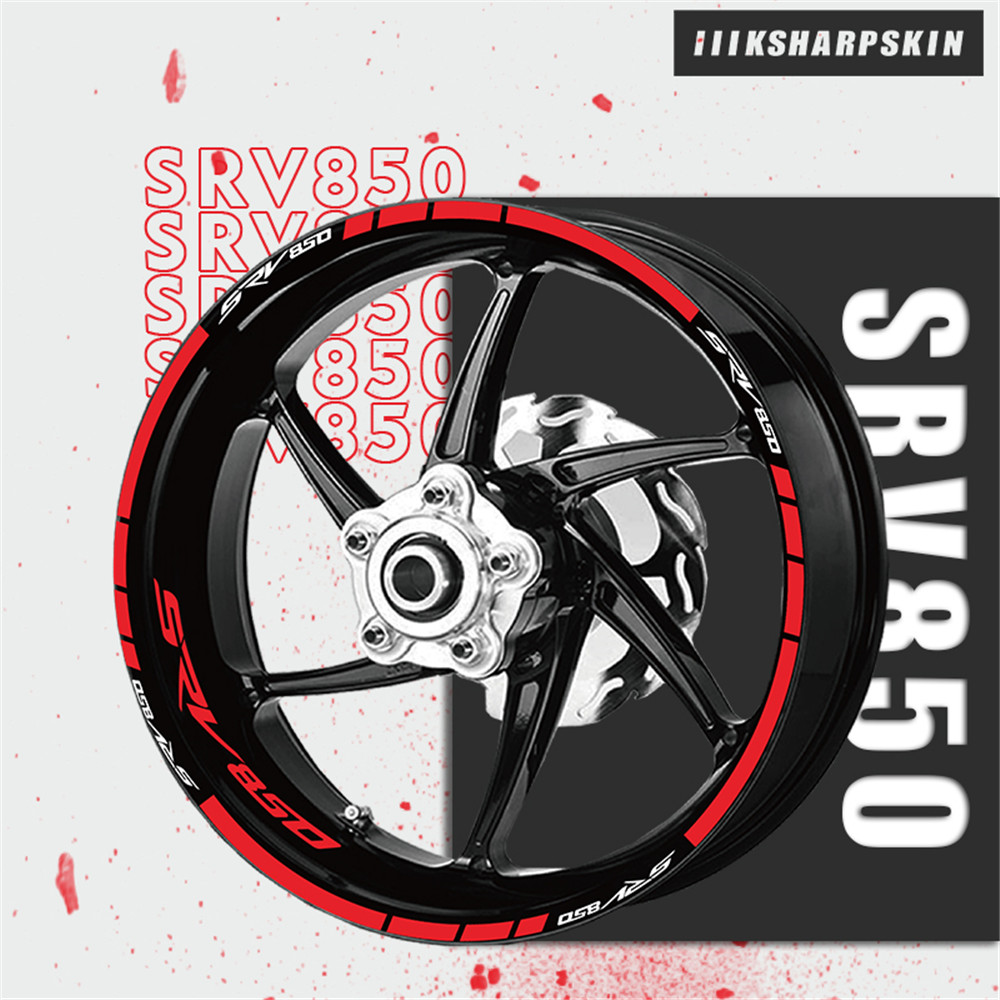

Motorcycle rim night warning stickers reflective stripe decals inner wheel protection film kit for APRILIA SRV850 SRV 85, Xt-lq-srv850-ylw