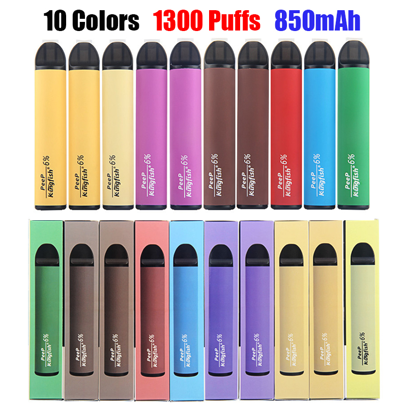 

Kingfish Peep Disposable Pods Vape Pen Starter Kit 1300Puffs Pre-filled 4.5ml Cartridges Device System Vaporizers Vapor pk plus posh