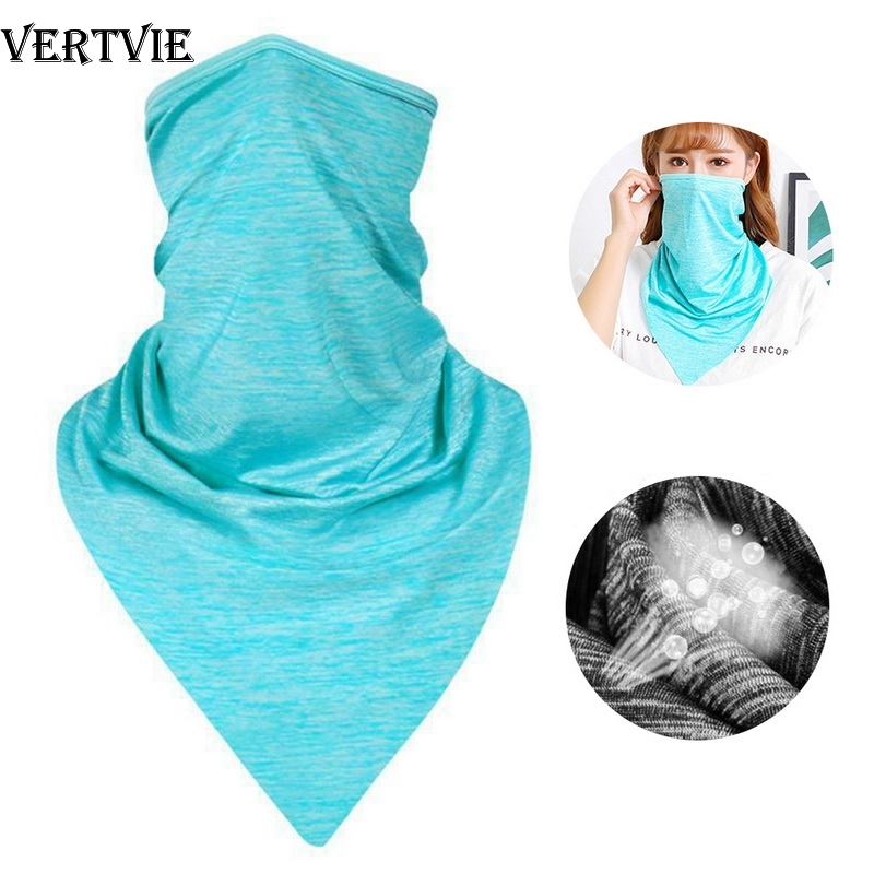 

Outdoor Sports Bicycle Caps Scarf Cycling Bandana Bicycle Equipment Headwear Ride Neck Mask Bike Triangle Headband Scarf, White