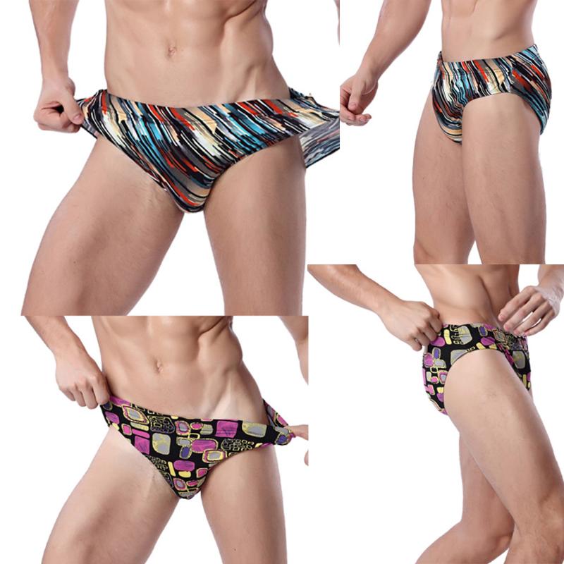 

Swimming Pants Men Sexy Swimming Trunks Swim Briefs Quick Dry Beach Print Running Underwear Boxer Shorts Swim 2020