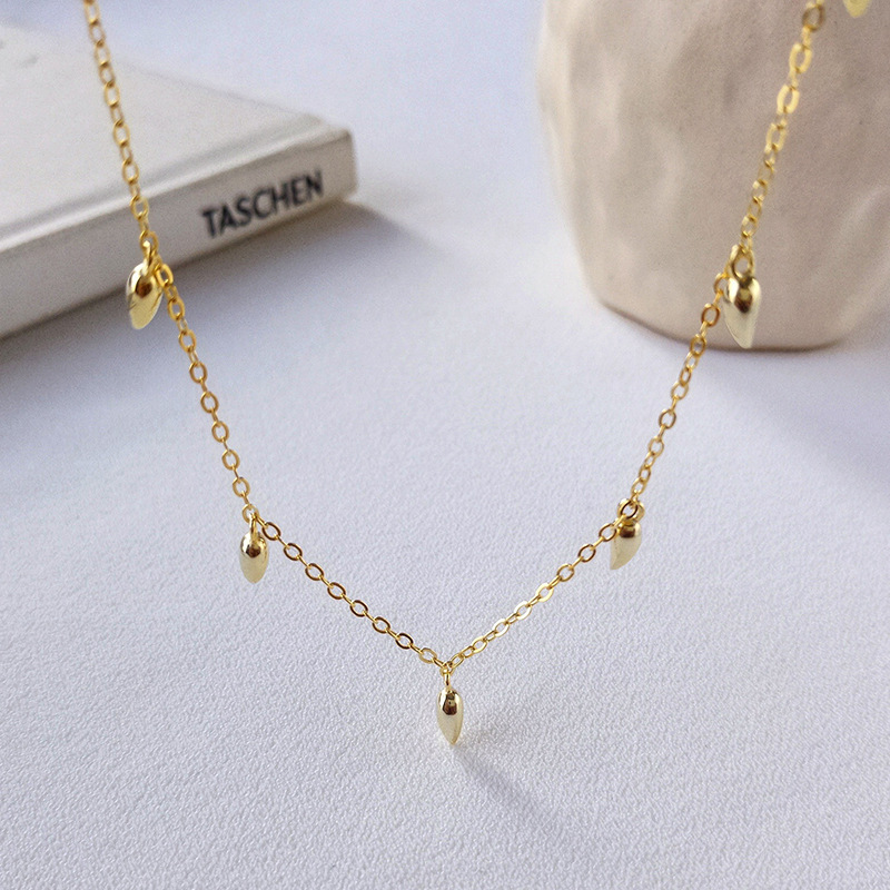 

Authentic 925 Sterling Silver Water Drop Necklace For Women Party Gifts Fine Jewelry Geometric Pendant Necklaces