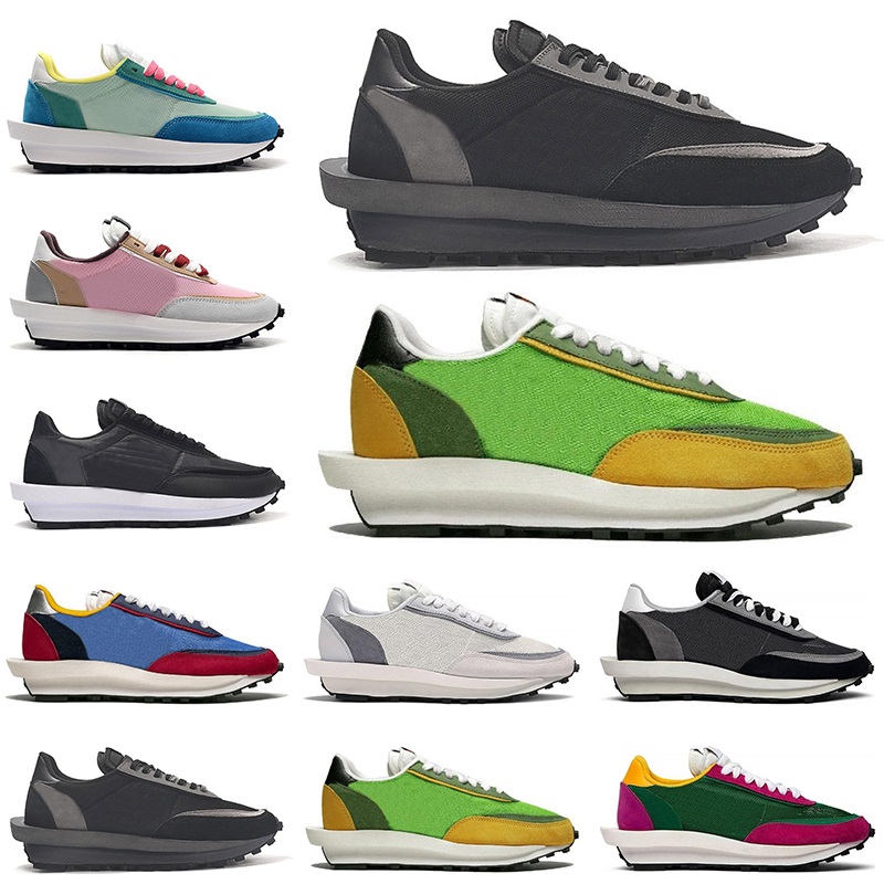 

Sacai LDV Waffle Daybreak Mens Trainers Casual Shoes Triple Black White Pink Green Men Women Sports Sneakers Size 36-45, #9 36-40