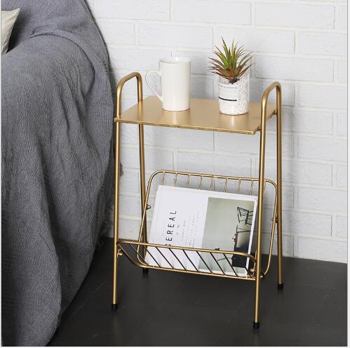 Nordic Fengtieyi Tea Table Living Room Furniture Ins Golden Disassembly Sofa Beside Several Bedroom Two-storey Layout tables-image-477780522