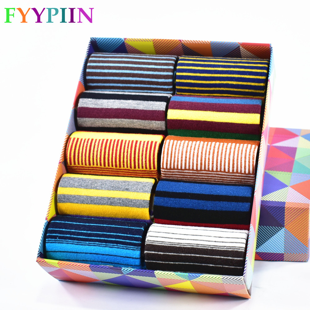 

2020 Mens Socks Spring and summer Fashion Men's Color Striped And Last Design Style Cotton summer socks CX200630, Black