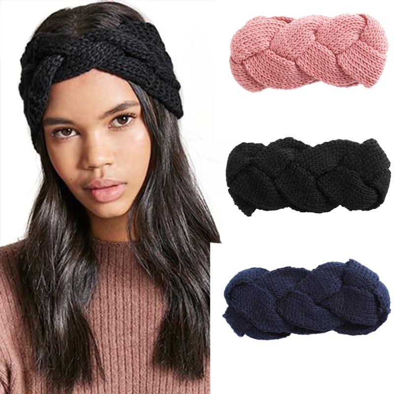 

Haimeikang 2020 Fashion New Hair Band European American Style Autumn Winter Wool Warm Headband Simple Weaving Hair Accessories