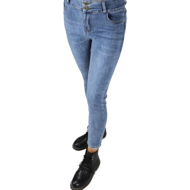 

2020 Female Pencil Jeans Trousers Women Skinny Jeans Push Up Lift Hip Slim Elastic High Street Denim Pants, Blue