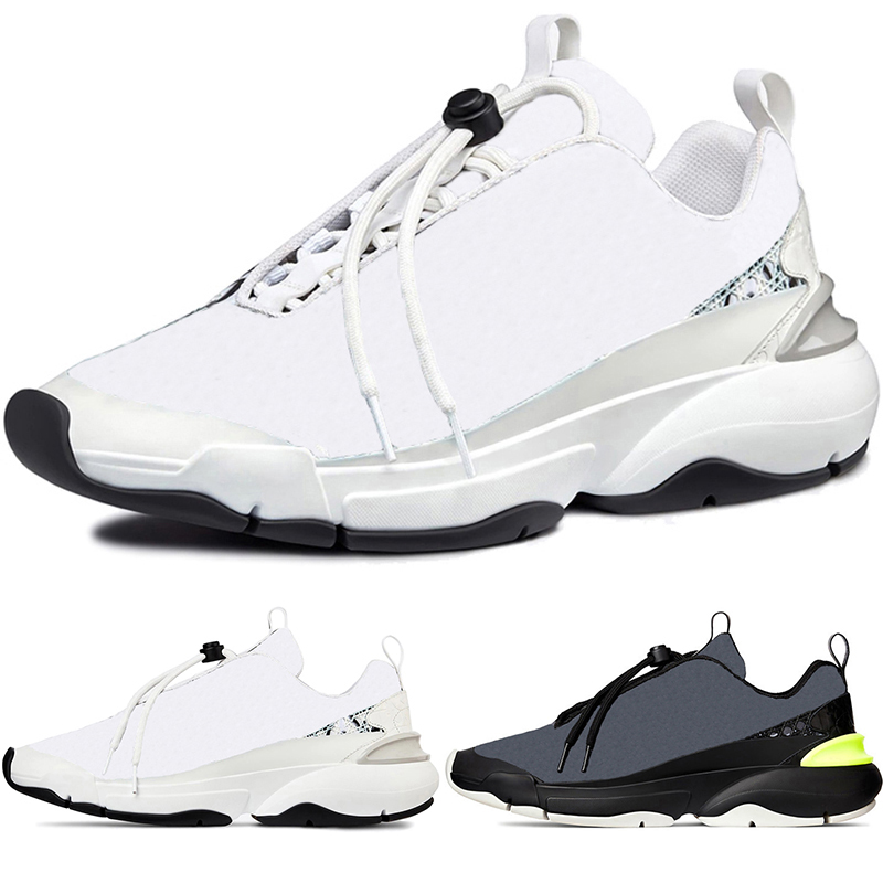 

New High Quality B24 Men's Oblique Cannage Motif White Trainers Running Shoes Fashion Women Sneakers French B22 B23 US12 EUR 46